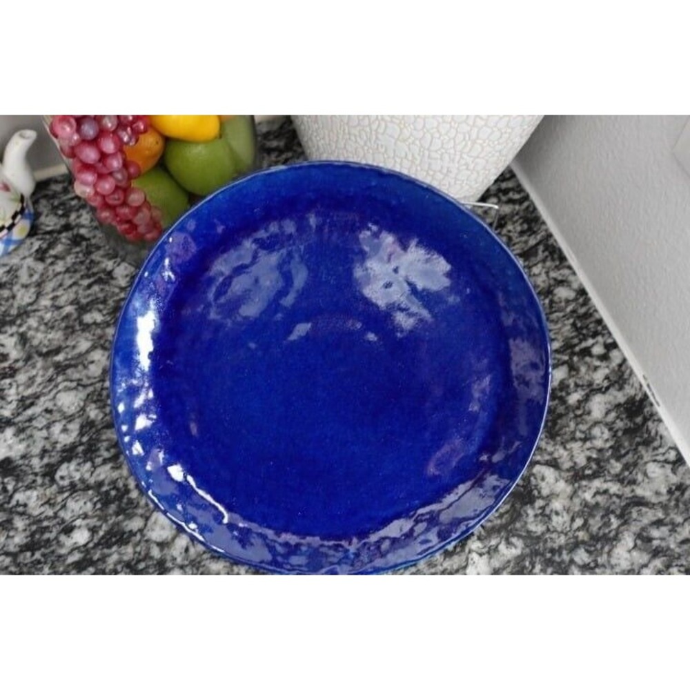 11 inch cobalt Blue dinner plate ceramic‎ round decorative dinner plate